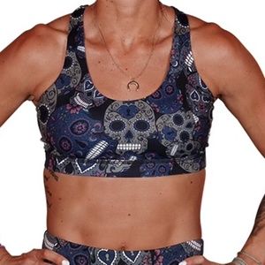 Butterfly Black Midnight Skull Bra